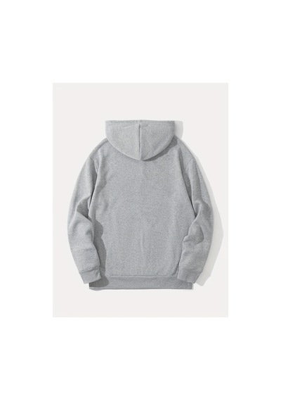 Uyguntarz Unisex Sinirli Duffy Baskılı Oversize Sweatshirt Gri