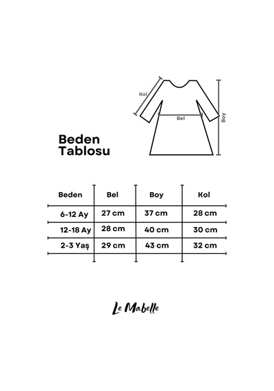 Le Mabelle Lila Pullu Uzun Kollu Kız Bebek Elbise - Berry Lila