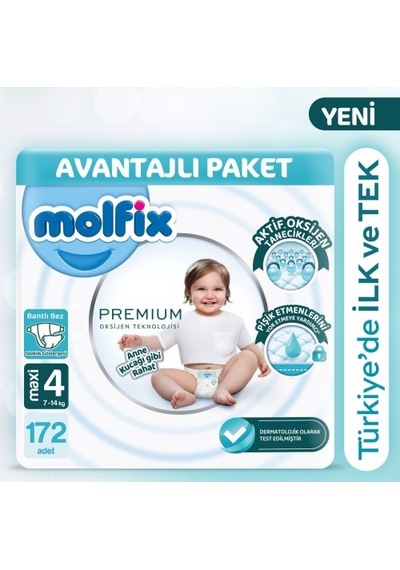 Molfix Premium Avantajlı Paket 86 x 2 172 Adet PKT.MOLFIX.106 4 Numara