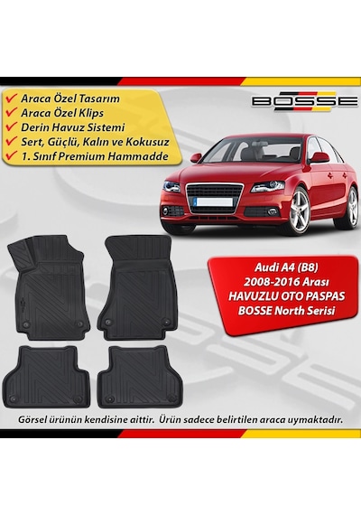 Audi A4 Paspas Araca Özel B8 2008-2016 Derin Havuzlu Bosse North Serisi