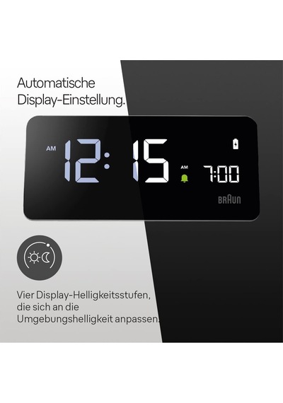 Dijital Va-lcd Ekranlı Çalar Saat, 10 W Qi Kablosuz Hızlı Şarj Pedli, Otomatik Arka Işık Ayarı, Hızlı Ayarla, Sinyal Tonu Alarmı, Gri, Model Bc21geu. Çok Renkli