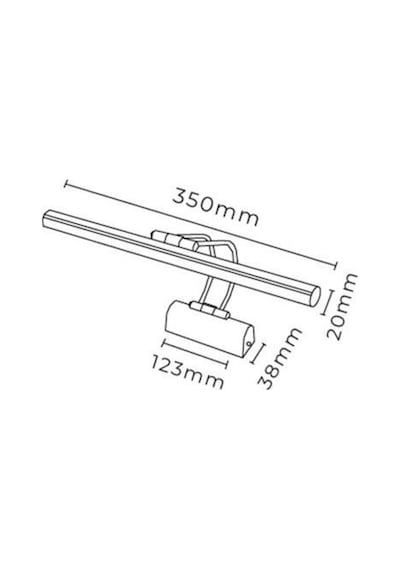 Resim - Tablo - Ayna Üstü  6 W Ledli 5 Renk Flüt Aplik 35 CM 3200K Günışığı Sarı