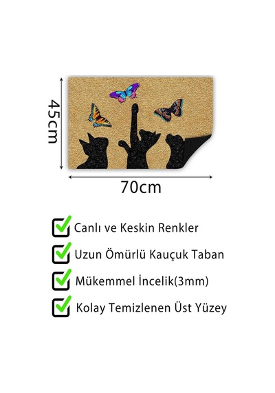 Ayrex Kapı Önü Paspası Dekoratif Dış Mekân Ve Ev İçi Paspas 45x70cm Genel