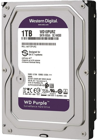 Western Dıgıtal Purple Wd10purz 1 Tb Sata 6gb/s 7/24 Güvenlik Harddısk