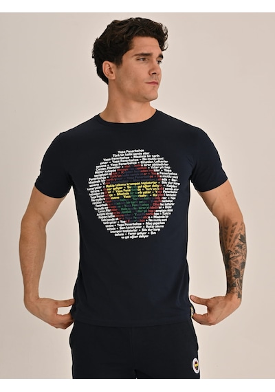 Fenerbahçe Erkek Trıbun Marş Logo Tshırt Fb Laci Yeni