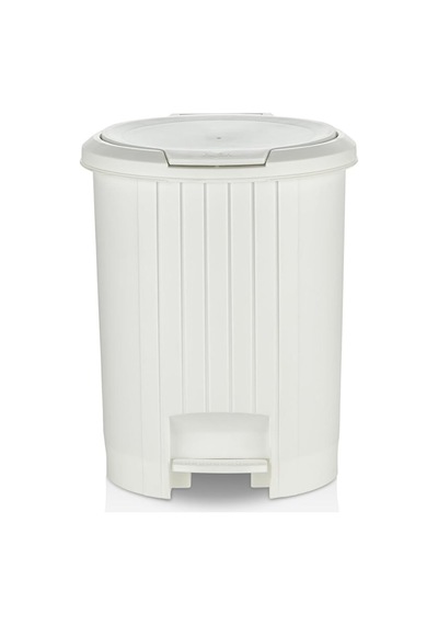 Tr 12 Litre Bas Aç Kapaklı Çöp Kovası - Click Kapak Pedallı Çöp Kovası Banyo Mutfak Çöp Kovası Beyaz Diğer