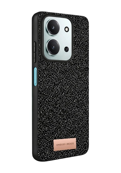 Onegif - 766 - Xiaomi Redmi 15c 4g Bright Simli Kapak - Edntrend - - Siyah Sıyah