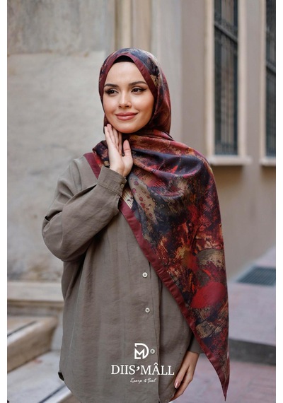 Mimiyum Estella Desen Soft Şal Bordo