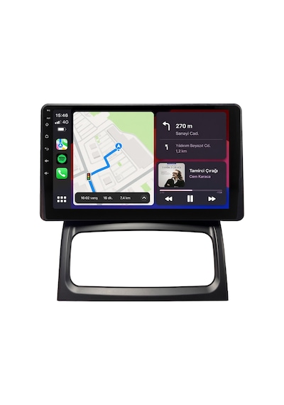 Renault Symbol 2007-2009 Android Multimedya Carplay Android Auto Navigasyon Kameralı 8gb Ram 128gb 9"