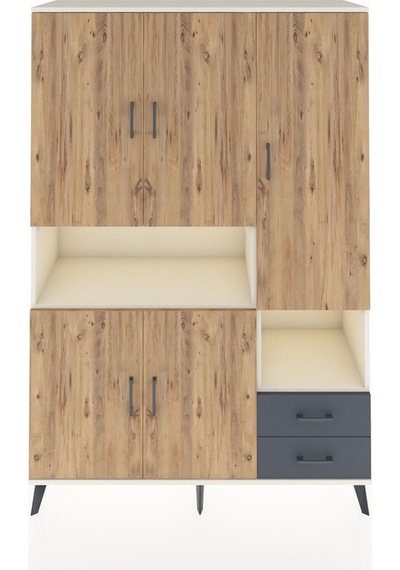 Hyperion Dolap 10 Raflı 2 Çekmeceli 5 Kapaklı 132x44x195 Aytaşı-çam/antrasit Atlas Çam/antrasıt Hyperion Dolap 10 Raflı 2 Çekmeceli 5 Kapaklı 132x44x195 Aytaşı-çam/antrasit Atlas Çam/antrasıt