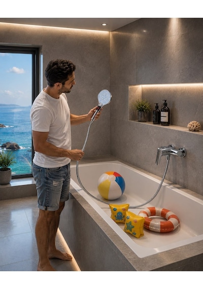 Digital Led Ekranlı Mafsallı Duş Seti Acar 17.07.200dl Açık Gri