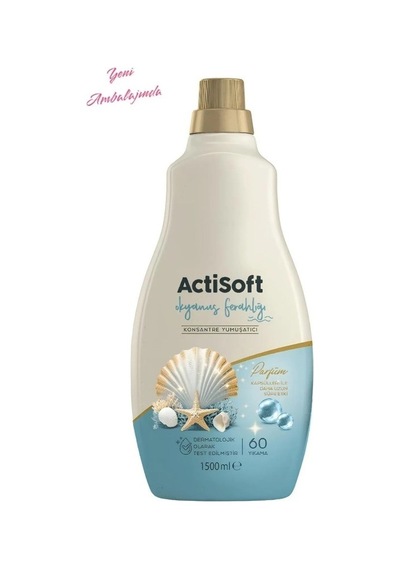 Actisoft Yumuşatıcı Okyanus Ferahlığı 2 X 1500 Ml 120 Yıkama İçin Konsantre Formül 2'li Set