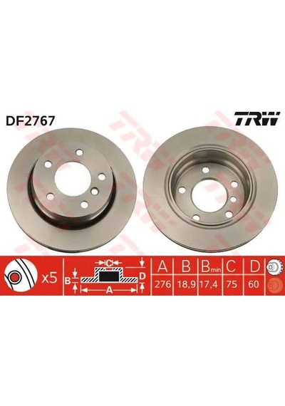 Fren Diski Arka Bmw 3 E36 Havalı 276mm