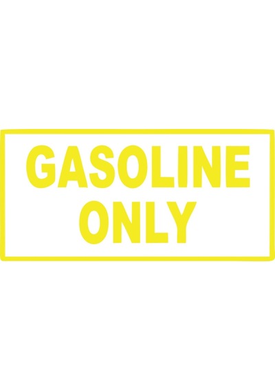 Gasoline Only Araba Sticker 17x17 Cm Sarı