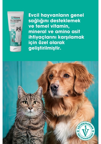 Mixtura Pharma Multivitamine Multivitaminli Malt Macunu - Kedi Vitamini - Köpek Vitamini
