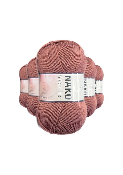 Nako 5 Adet Süper İnci El Örgü Ipi 100 Gr Marsala Kırmızı 2248 769970819962