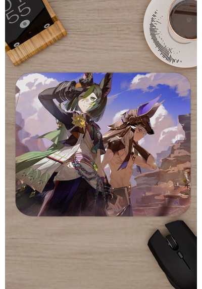 Tighnari Genshin Impact Anime Gacha V5 - 22x18 Gaming Mouse Pad Fare Altlığı