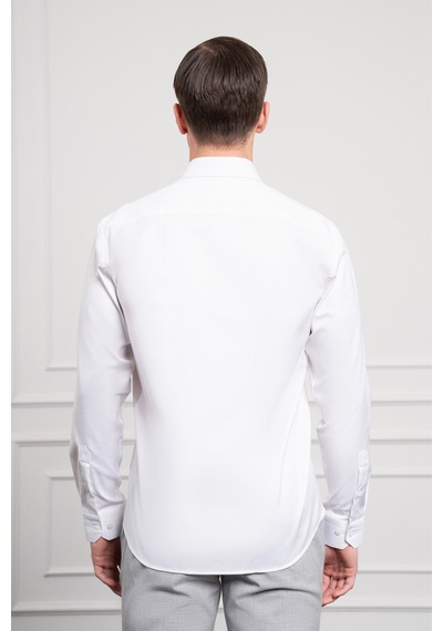 Morven Erkek Beyaz Pamuk Trend Slim Fit İtalyan Yaka Gömlek 25mc004040600 Beyaz Beyaz