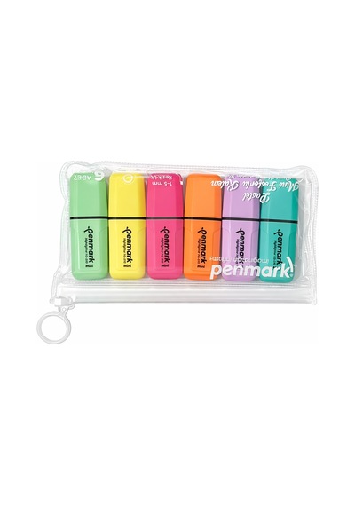 Penmark Mini Fosforlu 6 Lı Kalem Çok Renkli