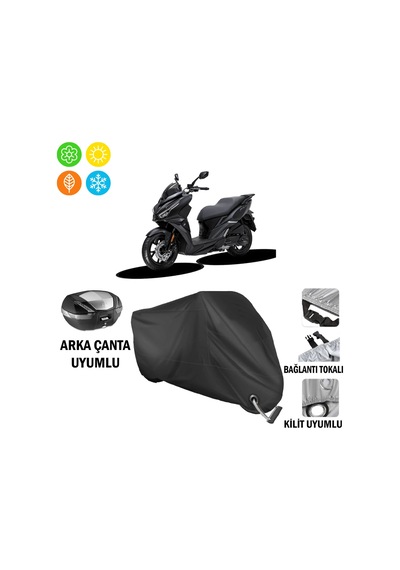 Sym Jet 14 Evo 200 Plus Motosiklet Brandası Arka Çanta Bağlantı,kilit Uyumlu Siyah