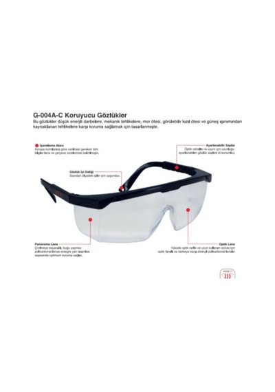 Starline G-004a-c Şeffaf Koruyucu Gözlük
