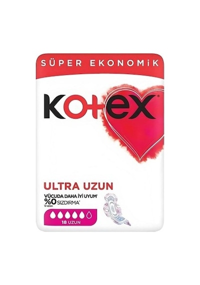 Ultra Uzun Hijyenik Ped, 18 Adet Ekonomik Paket İçerir