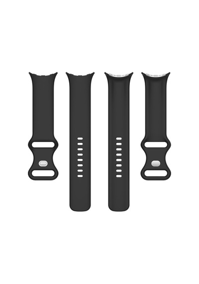 Caseonn Google Pixel Watch 4 45mm Kordon Esnek Spor Silikon Kayış Siyah