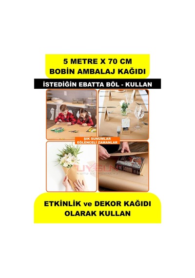 70 Cm X 5 Metre Bobin Rulo Kraft Rengi Ambalaj Kağıdı, Ev Eşyası, Çeyiz, Hediye, Ürün Paketleme