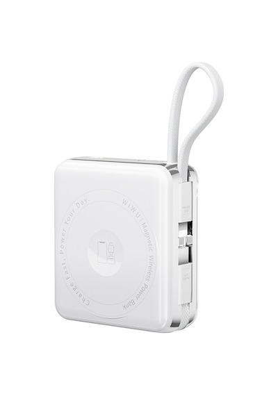 Wiwu Xf17 Mag Plus Serisi M-safe Şarj Özellikli 3in1 15w Taşınabilir Powerbank 10.000mah Beyaz