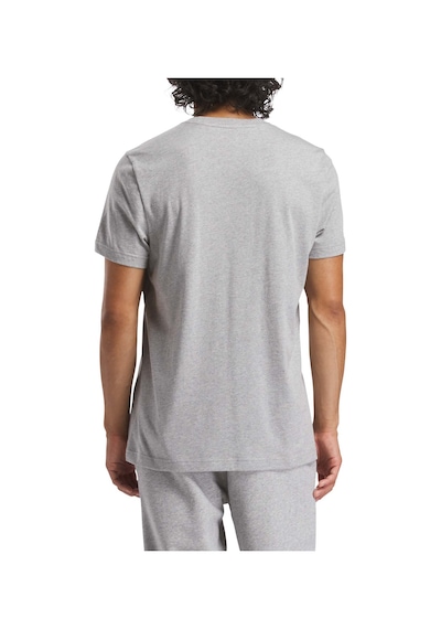 Reebok Id Small Logo Tee Gri Erkek Kısa Kol T-shirt Gri-kırmızı