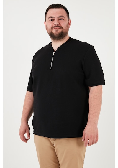 Buratti Büyük Beden Pamuklu Regular Fit Erkek T Shirt 5902653B Siyah