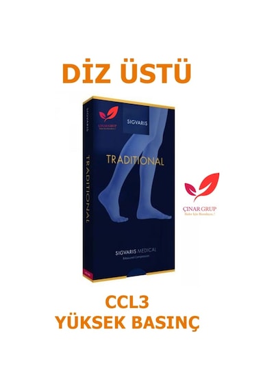 Sigvaris Traditional 504 Diz Üstü Varis Çorabı Ccl3 Yüksek Basınç Sigvaris Traditional 504 Diz Üstü Varis Çorabı Ccl3 Yüksek Basınç