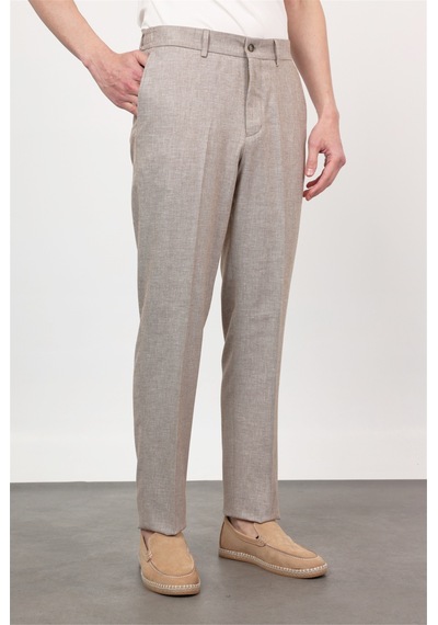 İmza Kahverengi Yan Cep Comfort Fit Pamuklu Chino Pantolon 1003260167