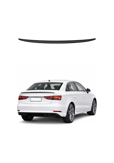 Audi A3 2013-2019 Arası Uyumlu Araca Özel Bagaj Spoileri Piano Siyah 1 Parça