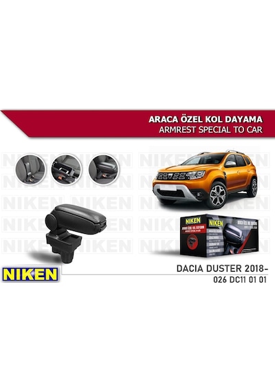 Dacıa Duster 2018- Araca Özel Kol Dayama Siyah (546903394)