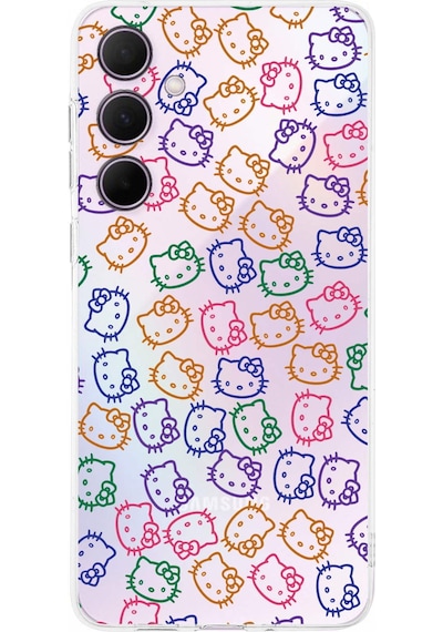 Galaxy A56 İle Uyumlu Kamera Korumalı Hello Kitty Tasarımlı Şeffaf Silikon Kılıf Şeffaf
