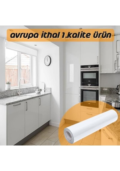 Parlak Beyaz Folyo Lake Görünüm Yapışkanlı Kaplama Folyosu (314439866)