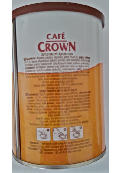 Cafe Crown Sütlü Salepli İçecek Tozu Teneke 400 G
