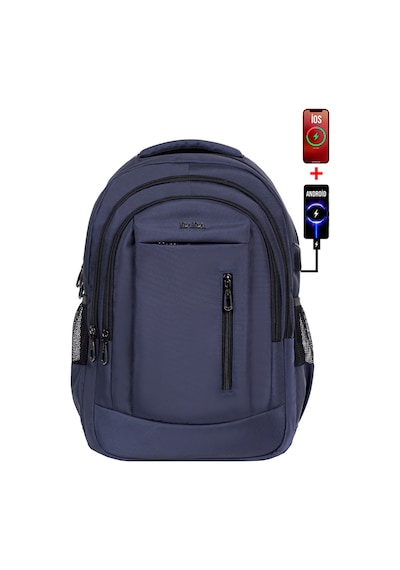 Dada 05 Lacivert Laptop Sırt Çantası 14-15,6 İnç Usb Aparat Ortopedik Sırt Darbe Emici Koruma