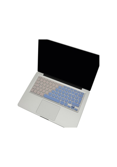 Apple Uyumlu MacBook Air Pro Klavye Koruyucu Türkçe Q R.powder Eski Usb Li Model 2008/2017 Yılı İle R.powder Mavi Pembe