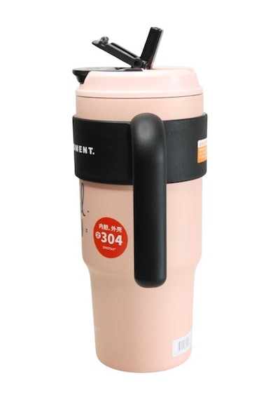 Shotay St-8917 Çift Kullanım Pipetli/rahat İçim Pembe 1000ml Çelik Matara Diğer