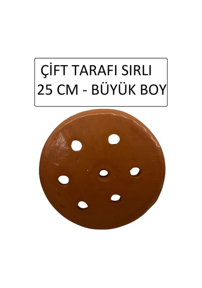 Dolma Taşı Sarma Taşı Kapağı 25 Cm Tam Sırlı Toprak Toprak Kahverengi Diğer