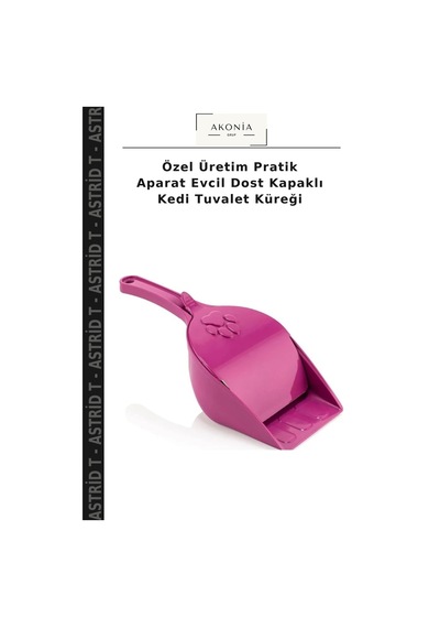Özel Üretim Pratik Aparat Evcil Dost Kapaklı Kedi Tuvalet Küreği