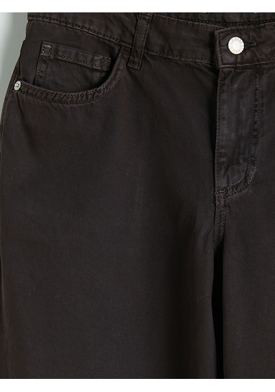 Lcw Jeans Kahverengi Yüksek Bel Wideleg Kadın Jean Pantolon
