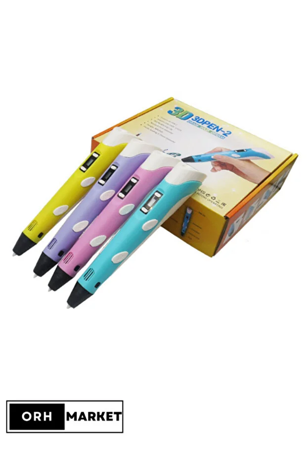 Orh Market 3d Kalem 3d Pen Usb Kablolu Üç Boyutlu Yazıcı Kalem Printer Ve Pembe Tavşan Grafik Tablet Set - Pembe