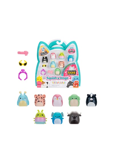 Squish-a-longs 8 Figür + Yüzük Set Seri 3 Al0026