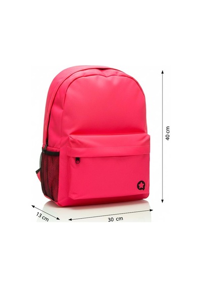 Yuga İki Gözlü Sırt Çantası Neon Pembe Pembe