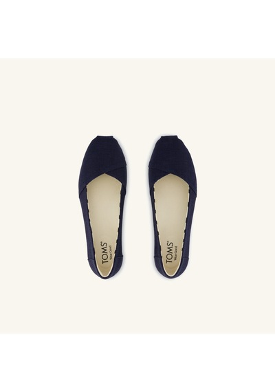 10023039 Navy Babet Kadın 10023039 10023027 Toms Alpargata Ballet Heritage Canvas 10023039 Navy