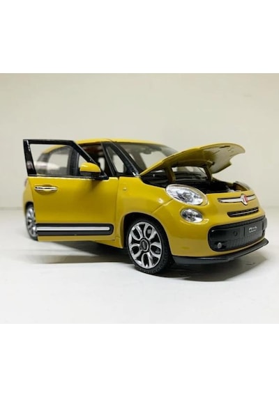 Welly Koleksiyon 1 / 24 Ölçek Fiat 500l Sarı Model Metal Araba