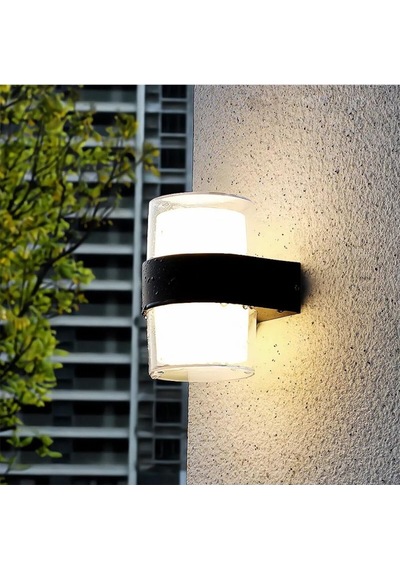Tr 12 W İki Yönlü Led Duvar Aplik - Gün Işığı 3000k - Siyah - Ip54 - Ct-7048 Diğer